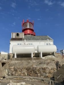 Lindesnesfyr tåkelur og lufttanker Lindesnes fyrmuseum Foto: Thea Jåvold